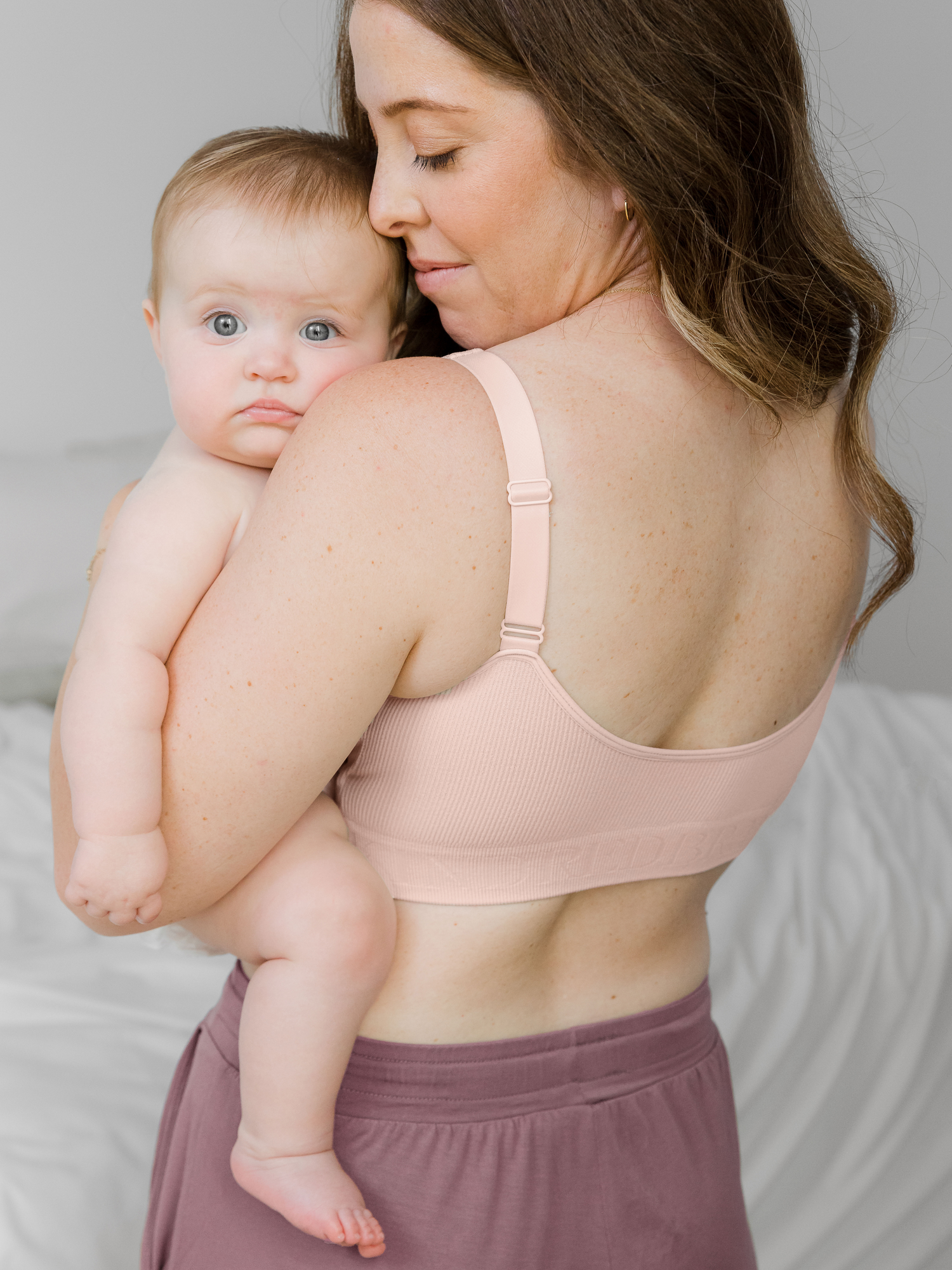 Sublime® Adjustable Crossover Nursing & Lounge Bra | Soft Pink | Kindred Bravely - additional view