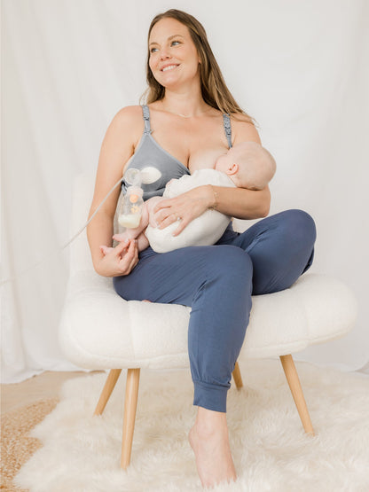 Sublime® Hands-Free Pumping & Nursing Bra | Grey