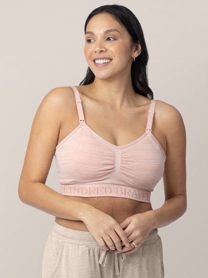 Sublime® Hands-Free Pumping & Nursing Bra | Pink Heather