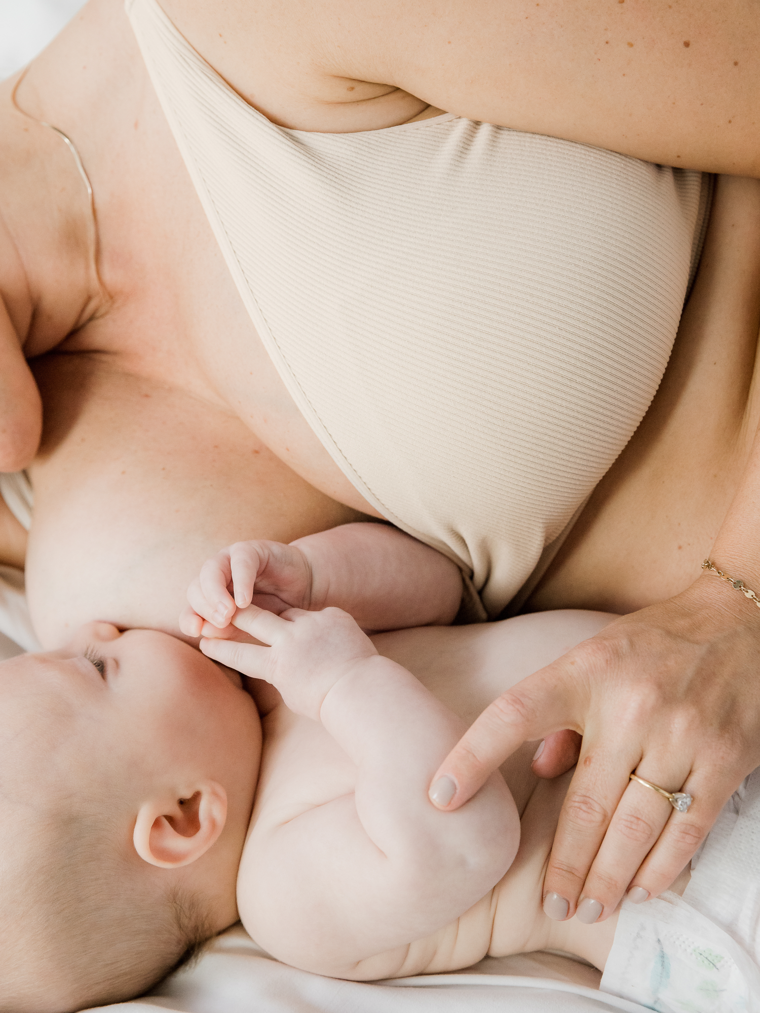 Sublime® Adjustable Crossover Nursing & Lounge Bra | Stone | Kindred Bravely - additional view