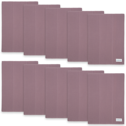 Cotton Burp Cloths - Mulberry