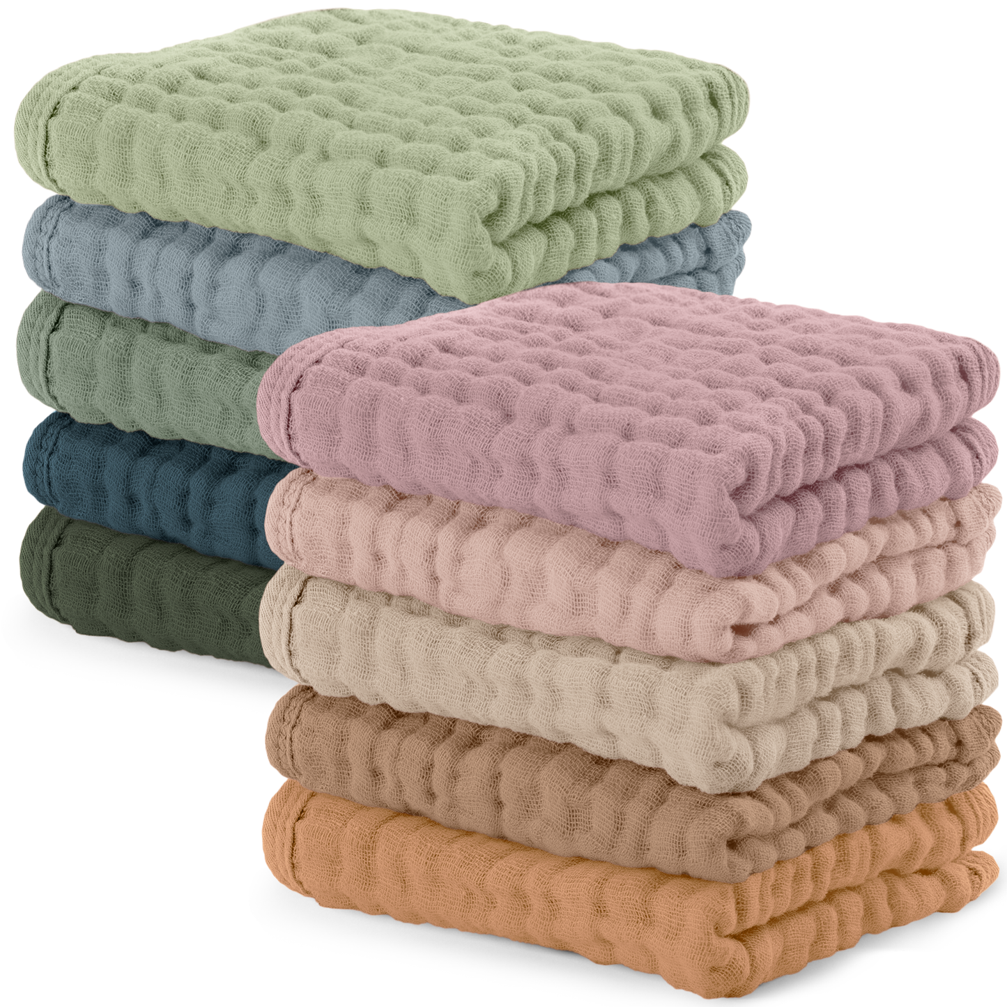 Muslin Washcloths - Multicolor