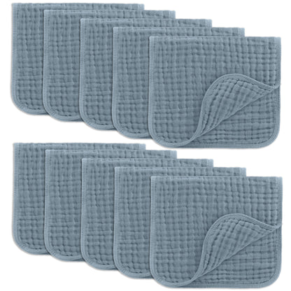 Muslin Burp Cloths - Pacific Blue