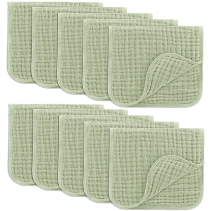 Muslin Burp Cloths - Sage
