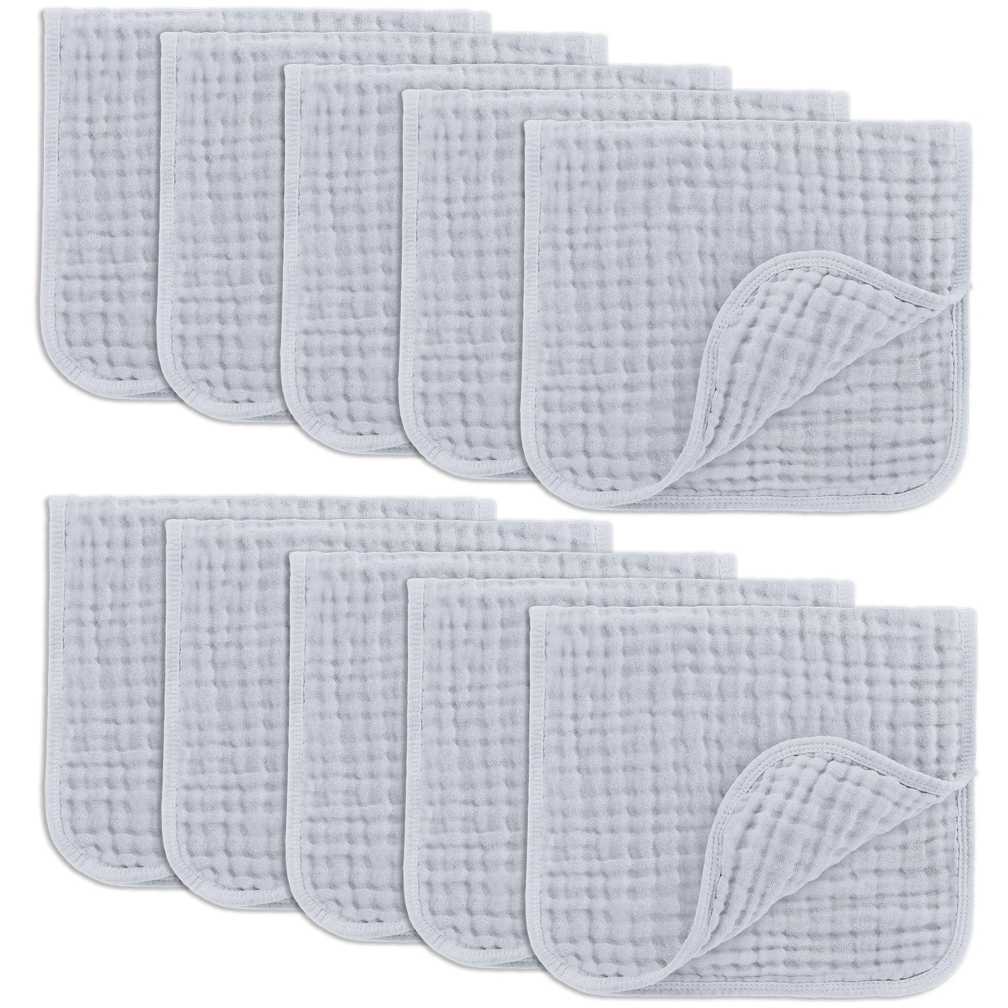 Muslin Burp Cloths  - Slate