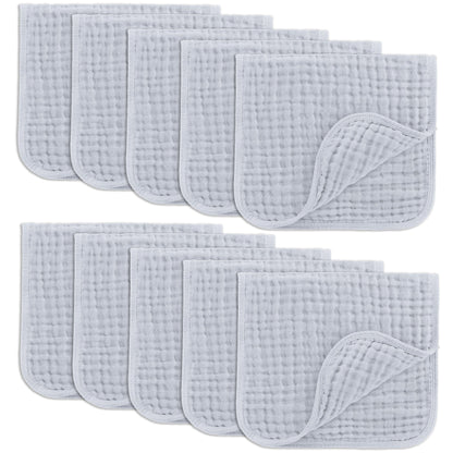 Muslin Burp Cloths  - Slate