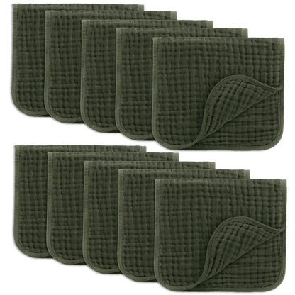 Muslin Burp Cloths - Kelp