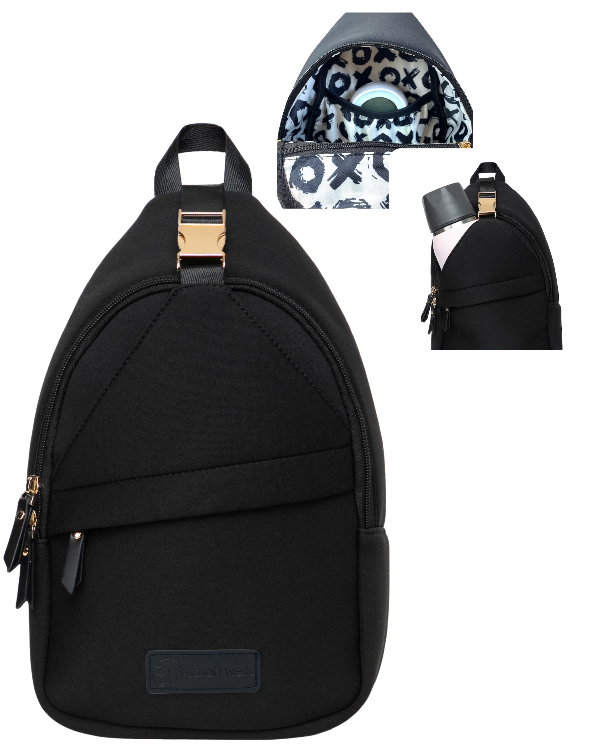 Sarah Wells Allie Sling Pump Bag – Neoprene Crossbody with Insulated Pocket – Fits Wearable & Portable Pumps