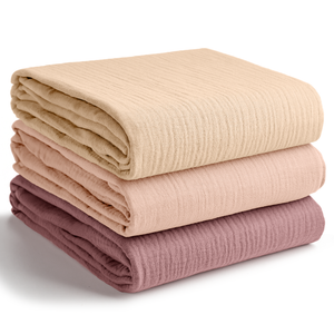 Muslin Swaddle Blankets, 42” x 42” in Cream, Blush, Mauve, Pack of 3 | Comfy Cubs