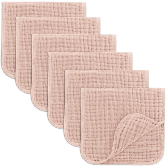 Muslin Burp Cloths - Blush