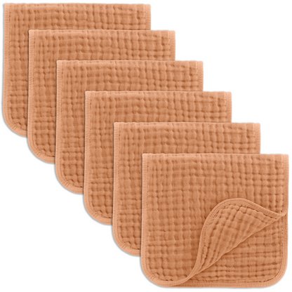 Muslin Burp Cloths - Caramel