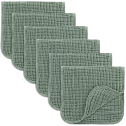 Muslin Burp Cloths  - Fern