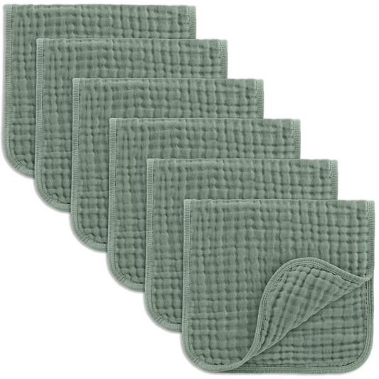 Muslin Burp Cloths  - Fern