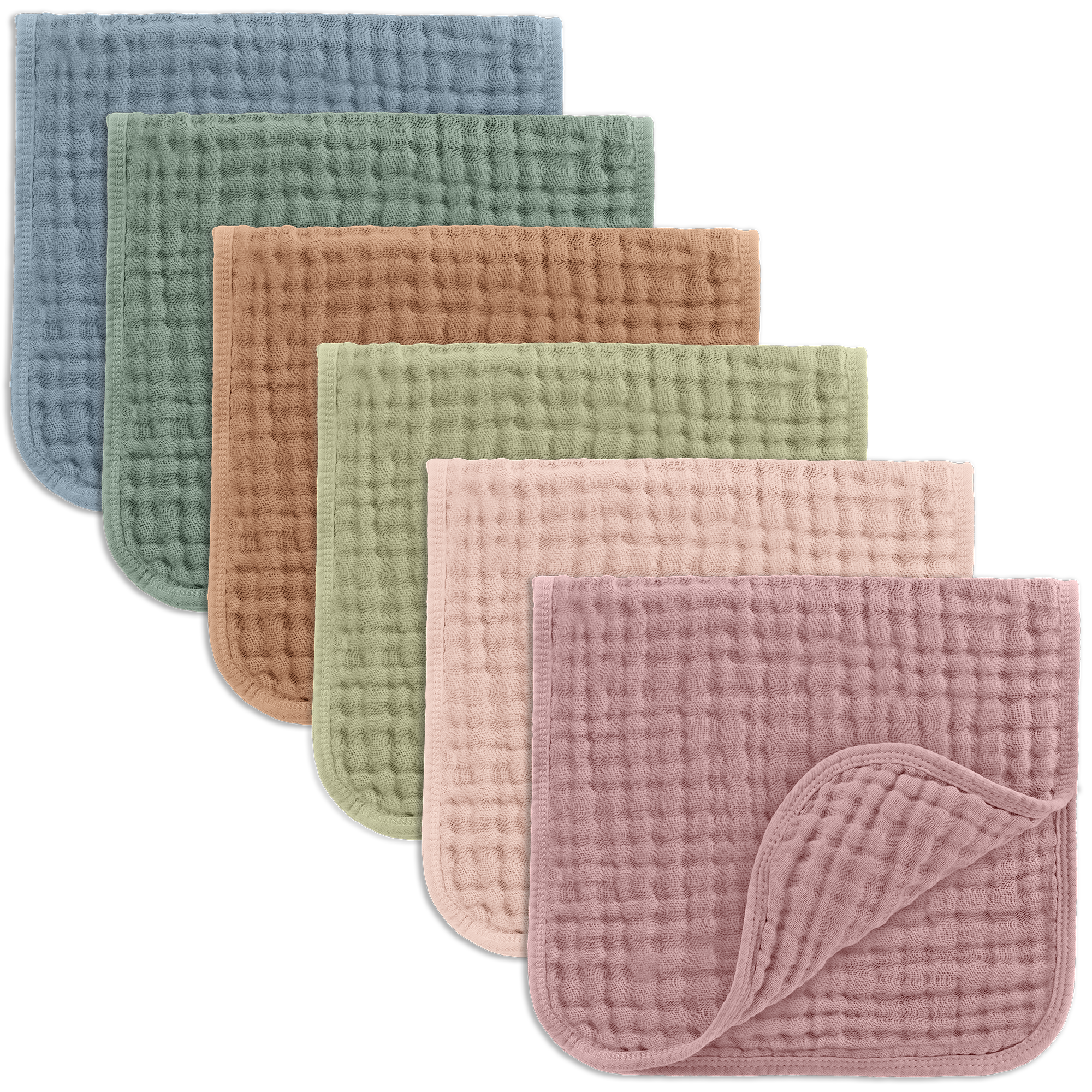 Muslin Burp Cloths in Multicolor