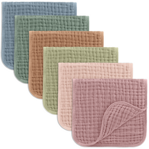 Muslin Burp Cloths in Multicolor | Comfy Cubs