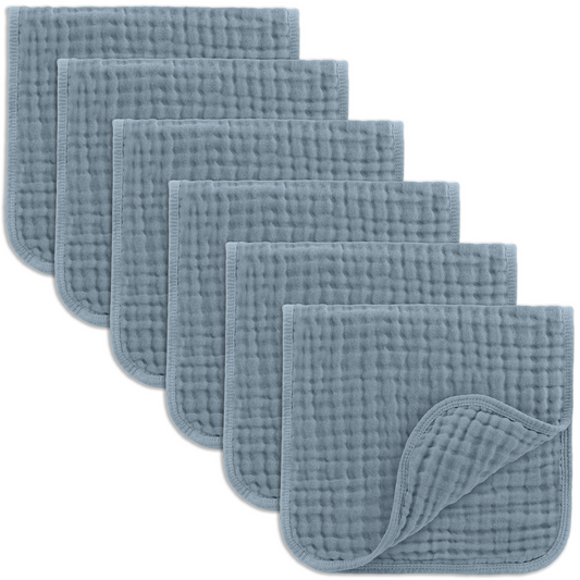 Muslin Burp Cloths - Pacific Blue