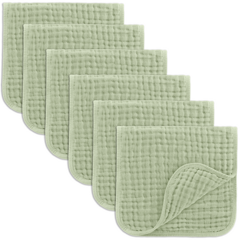 Comfy Cubs Muslin Burp Cloths - Sage