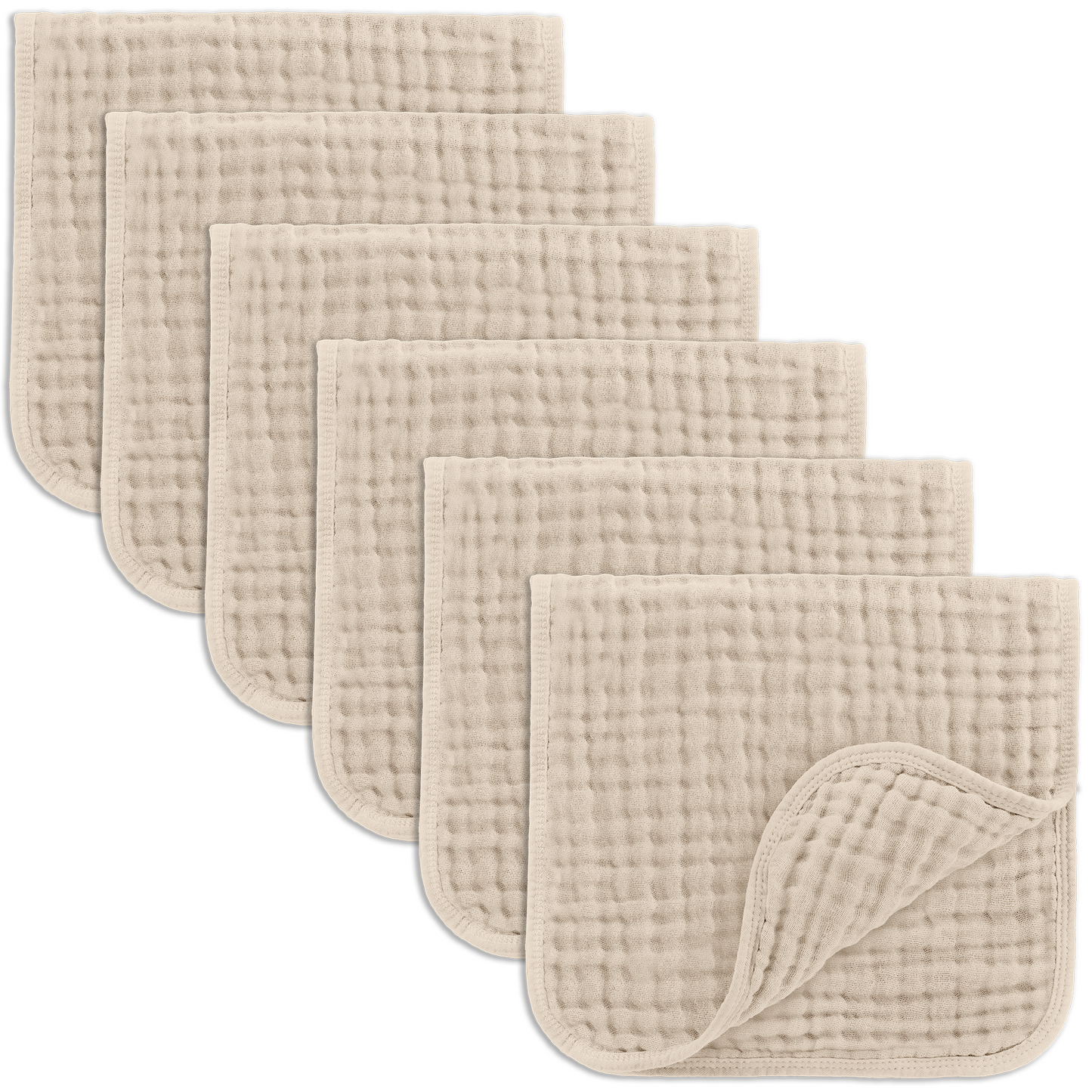 Muslin Burp Cloths - Sand