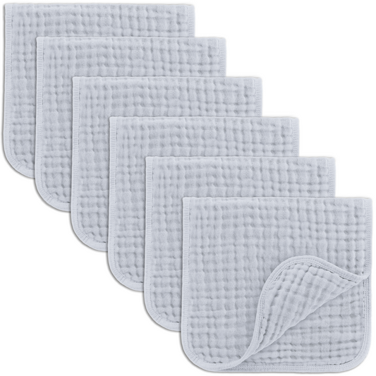 Muslin Burp Cloths  - Slate