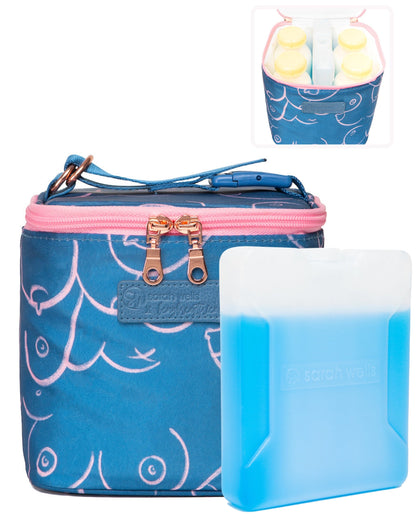 Sarah Wells Cold Gold Breastmilk Cooler – Insulated Milk Storage & Ice Pack – Machine Washable for Moms