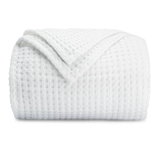 Adult Waffle Blankets in White
