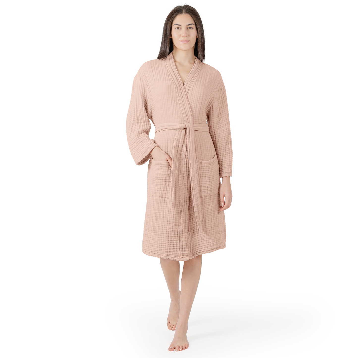 Muslin Bathrobe, Blush