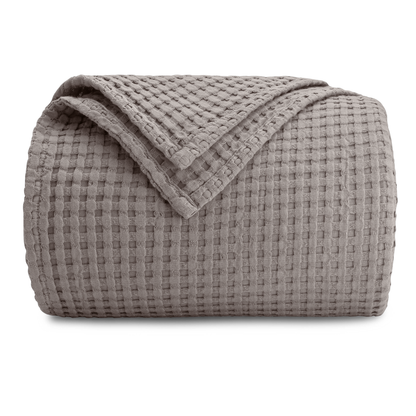 Adult Waffle Blankets in Charcoal