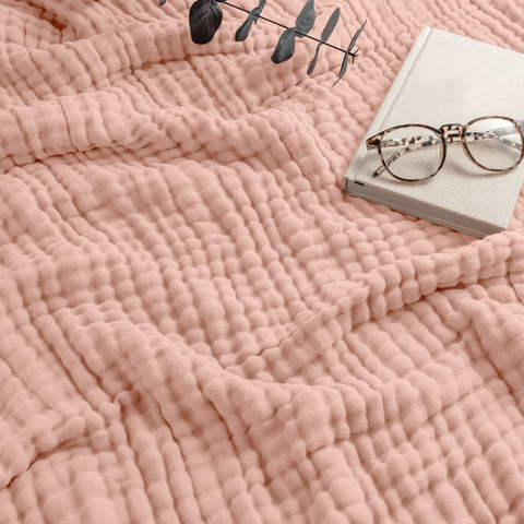 Comfy Cubs Adult Muslin Blanket in Blush