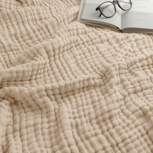 Adult Muslin Blanket in Sand | Comfy Cubs