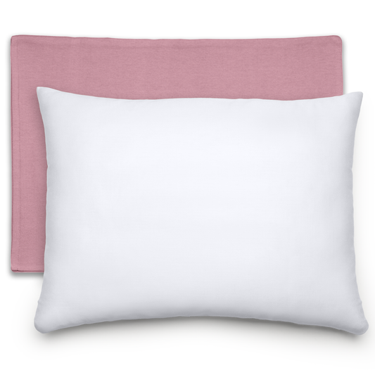 Toddler Pillows with Soft Cotton Pillow Case - Mauve