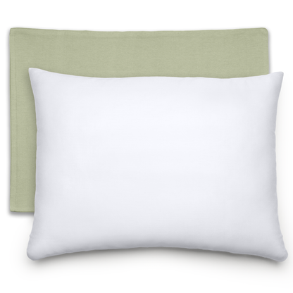 Toddler Pillows with Soft Cotton Pillow Case - Sage