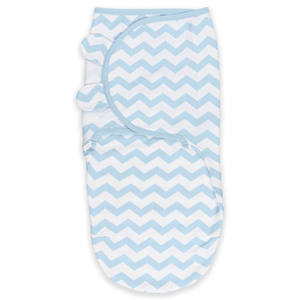 Easy Swaddle Blankets - Blue Chevron, Pack of 1 | Comfy Cubs