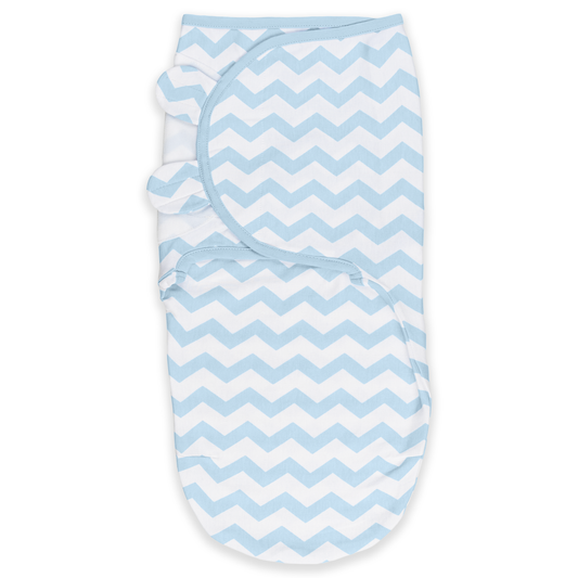 Easy Swaddle Blankets - Blue Chevron, Pack of 1