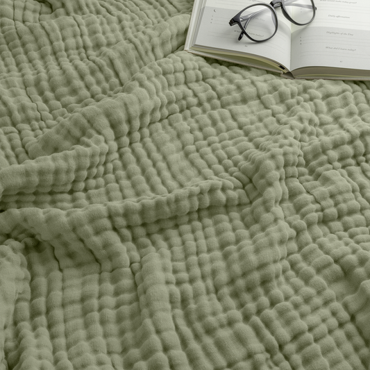 Adult Muslin Blanket in Sage
