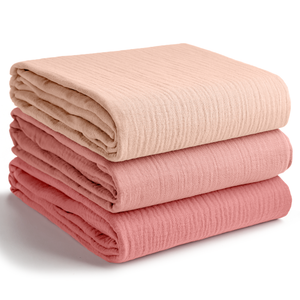 Muslin Swaddle Blankets, 42” x 42” in Blush, Bold Blush, Dusty Rose, Pack of 3 | Comfy Cubs