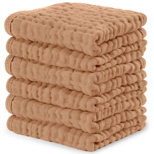 Muslin Washcloths - Caramel