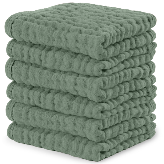Muslin Washcloths - Fern