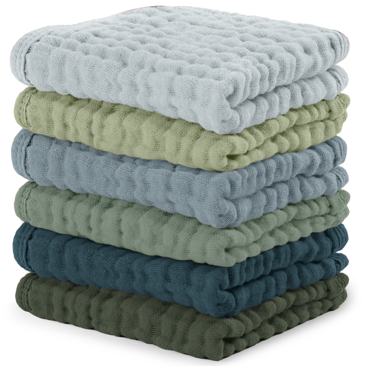 Muslin Washcloths - Multi-Boy