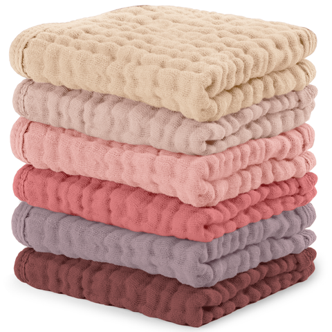 Comfy Cubs Muslin Washcloths - Multi-Girl