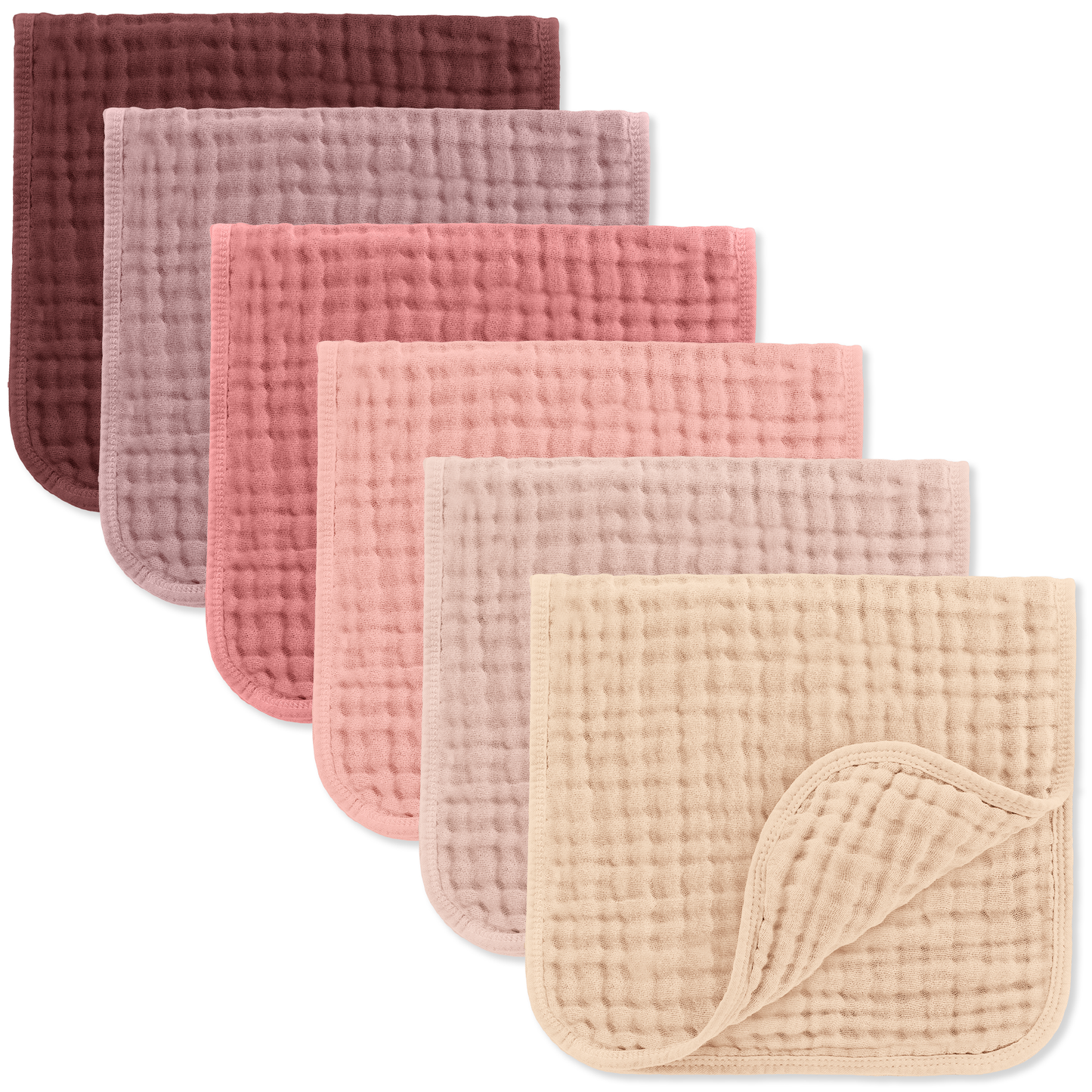 Muslin Burp Cloths - Multi Girl