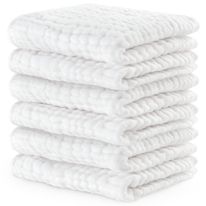 Muslin Washcloths in White | Comfy Cubs