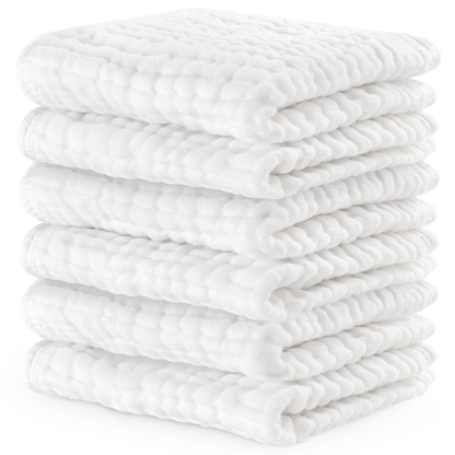 Muslin Washcloths - White