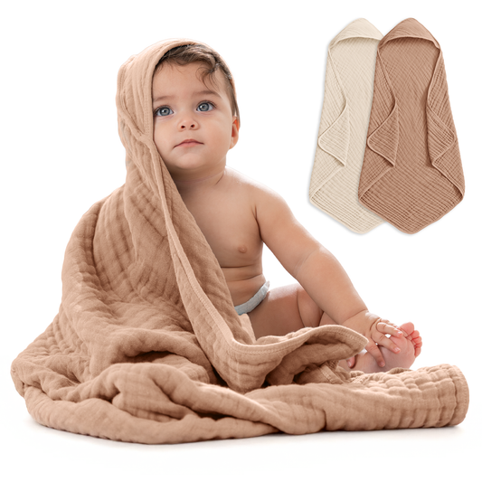 Baby Hooded Towels - Cedar & Sand