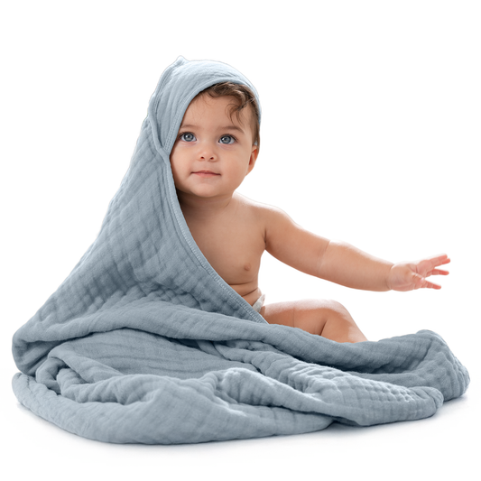 Baby Hooded Towels - Pacific Blue