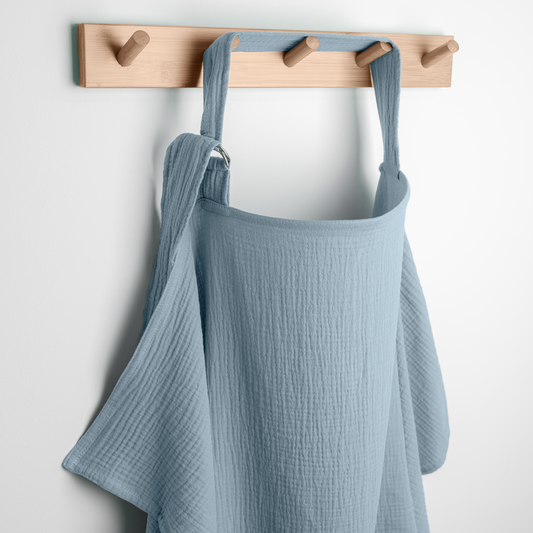 Muslin Nursing Cover - Pacific Blue