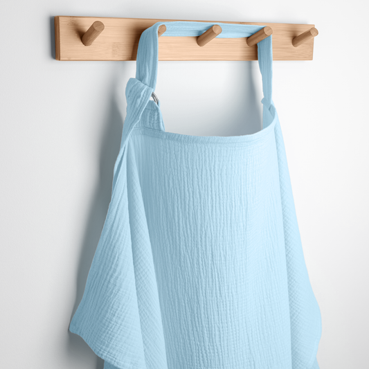 Muslin Nursing Cover - Sky Blue