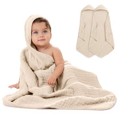 Baby Hooded Towels - Sand