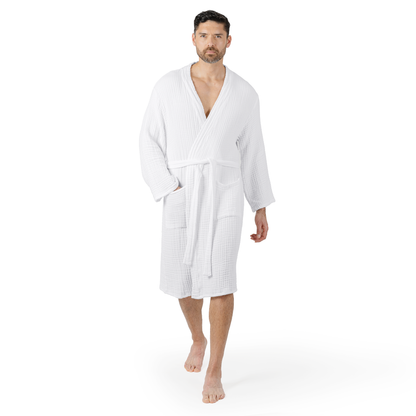 Muslin Bathrobe, White