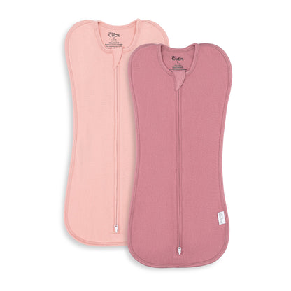 Easy Zipper Swaddle Blankets - Blush, Mauve
