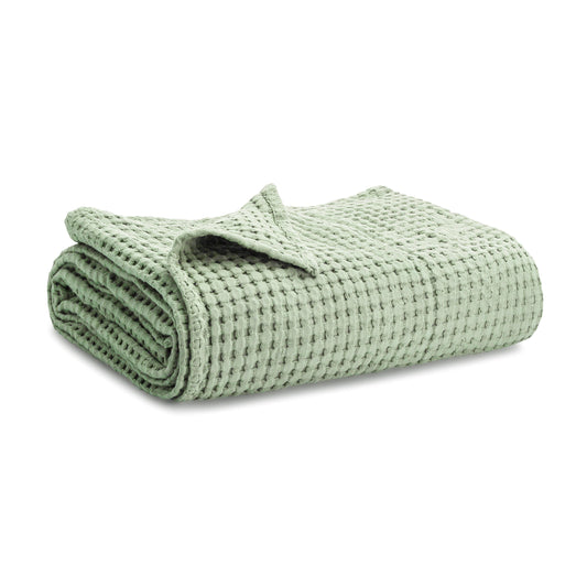 Baby Waffle Blankets in Sage